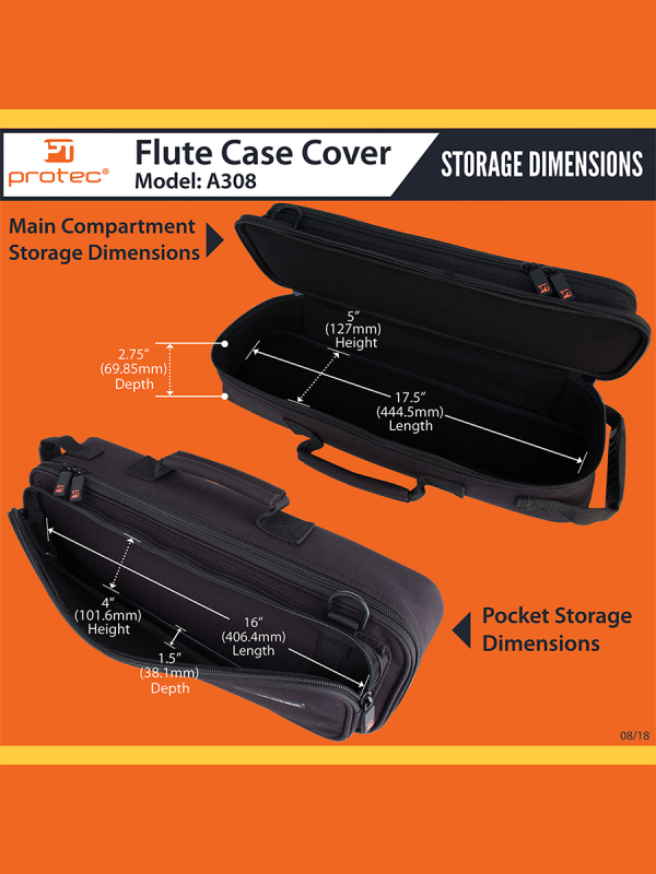 Protec Deluxe Flute Case Cover Black