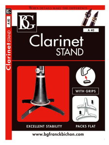 BG Compact Clarinet Stand with Grips