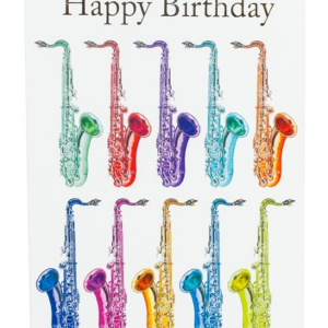 Birthday Card Jazzy Saxophones
