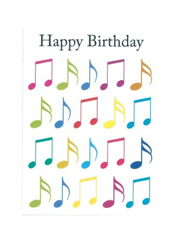 Birthday Card Jazzy Music Notes