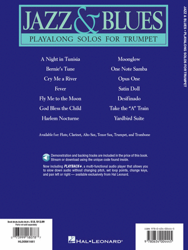 Jazz & Blues Playalong Solos for Trumpet