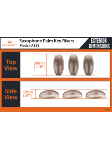 Protec Saxophone Palm Key Risers Transparent