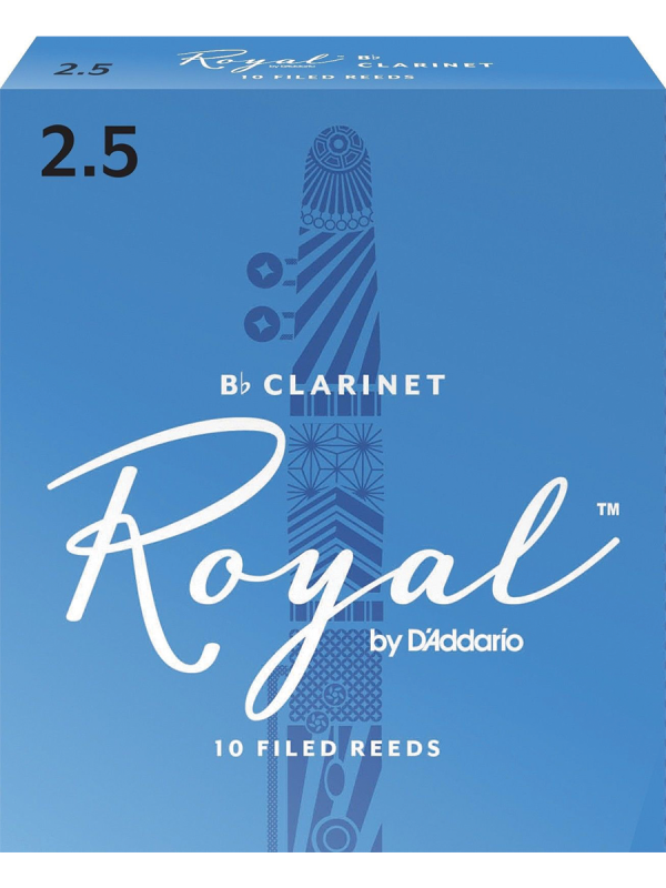 Rico Royal Bb Clarinet Reeds 2.5 - Box of 10