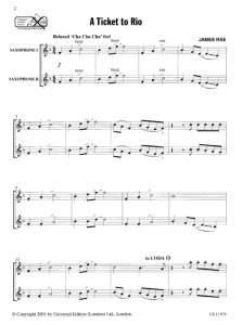 James Rae - Latin Saxophone Duets - Sample 1