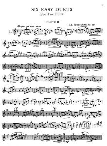 Furstenau Six Duets for Flute - Sample 2