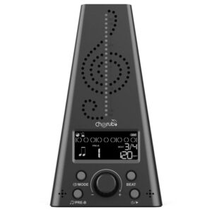 Cherub Rechargeable Digital Metronome & Tuner in Black