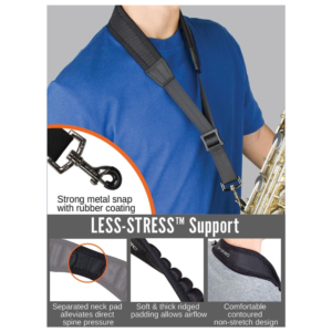 Protec Neoprene Sax Less-Stress Neck Strap Metal Snap Hook