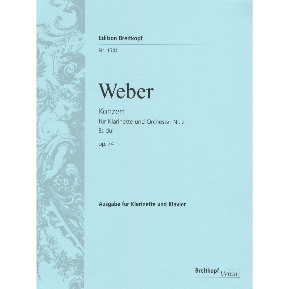 Weber Concerto No 2 for Clarinet and Piano (Breitkopf)