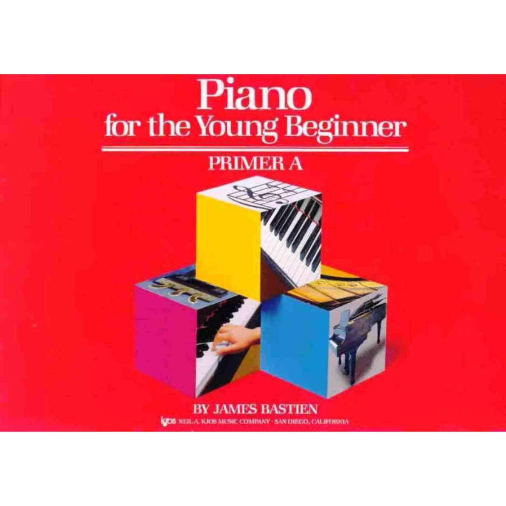 Cover of Piano for the Young Beginner Primer A by James Bastien, an introductory piano book for young children.