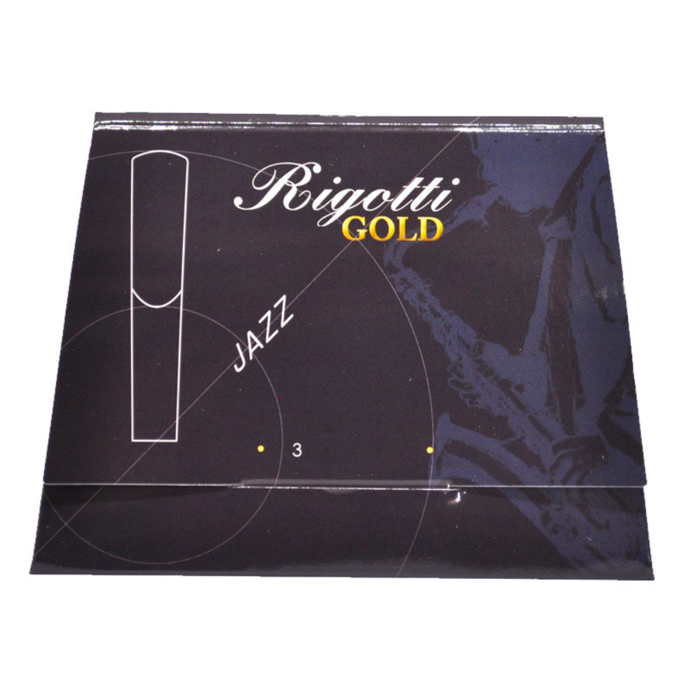 Rigotti Gold Jazz Tenor Sax Reeds Pack of 3 front view
